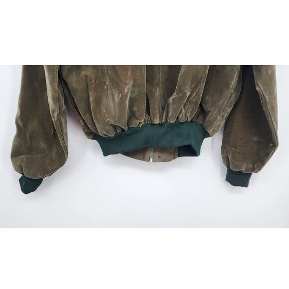Vintage New NWT Reportage R.G.A. Made In Italy Green Bomber Style Jacket Est XL - Picture 6 of 11
